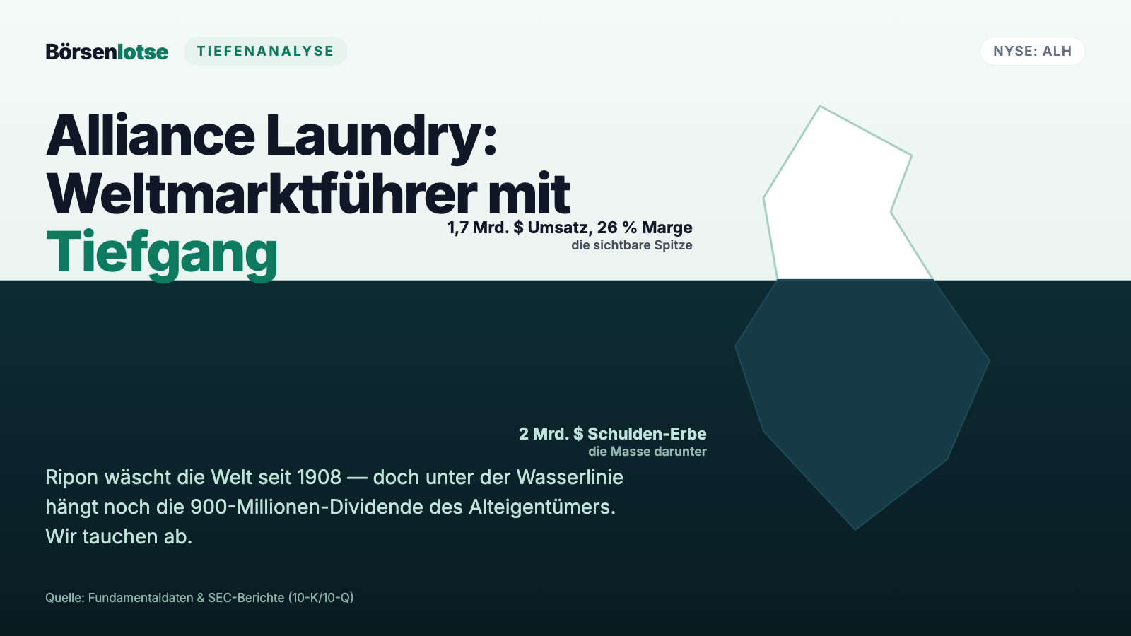 Alliance-Laundry-Aktie: Waschmaschinen für die Welt, eine 900-Millionen-Dividende auf Pump — und ein Alteigentümer, der 71 Prozent behält