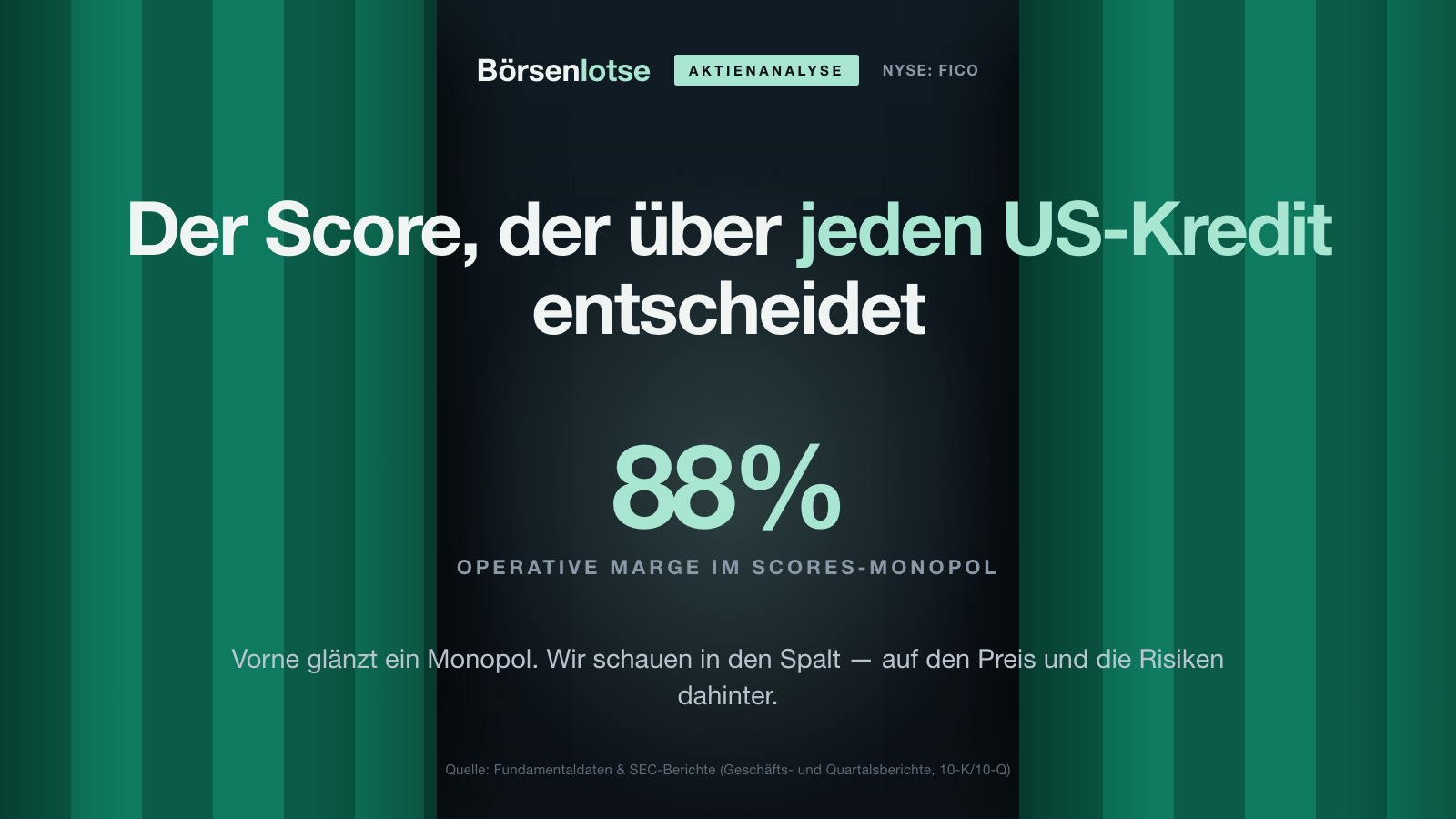 Fair Isaac: das Monopol hinter dem FICO-Score — und der Preis, den kaum jemand mitrechnet