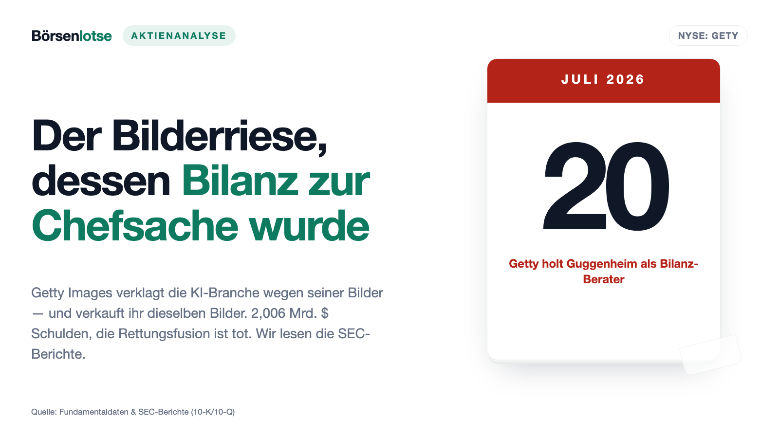 Getty Images: Der Kläger gegen die KI verkauft ihr die Bilder — und die Zinsen fressen den Betriebsgewinn