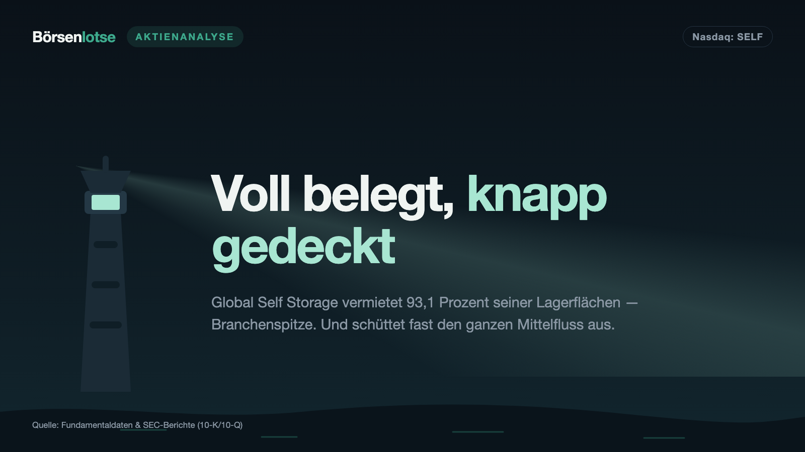 Global Self Storage: Die vollsten Lagerhallen der Branche — und eine Dividende, die 96 Prozent des Mittelflusses aufbraucht