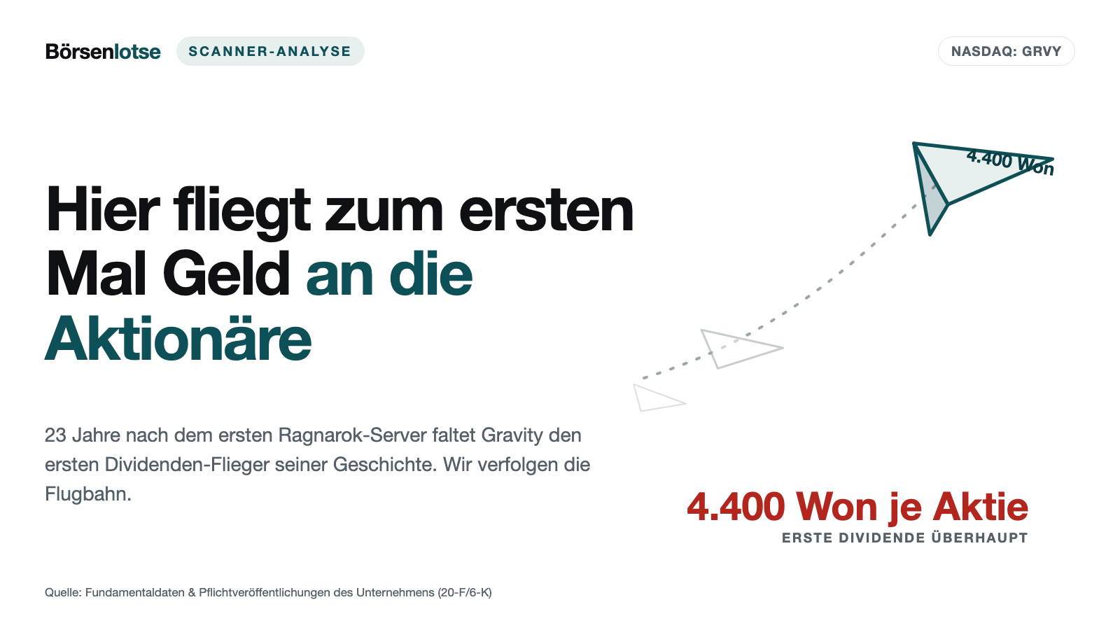 Gravity: Ein 24 Jahre alter Wiedergänger erobert jedes Jahr ein neues Land — und zahlt jetzt zum ersten Mal Dividende