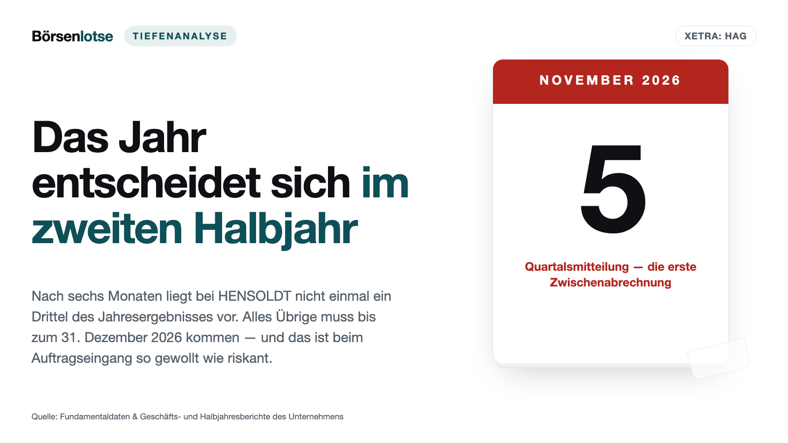 HENSOLDT: Die große Zahl, die kleine Zahl und der Abstand dazwischen