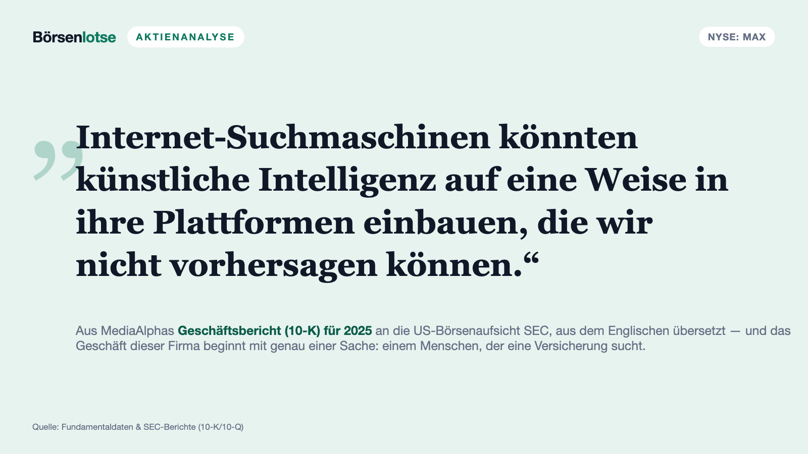 MediaAlpha: 1,1 Milliarden Dollar Umsatz — und der Gewinn 2025 kam vom Finanzamt