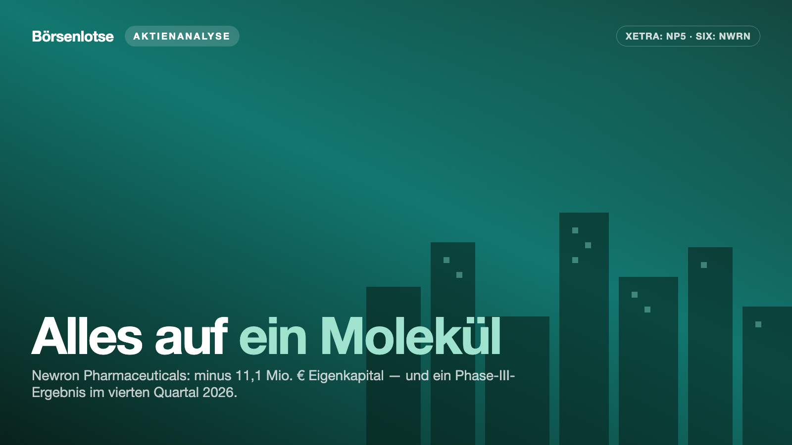 Newron: minus 11,1 Millionen Eigenkapital — und alles hängt an einer Studie