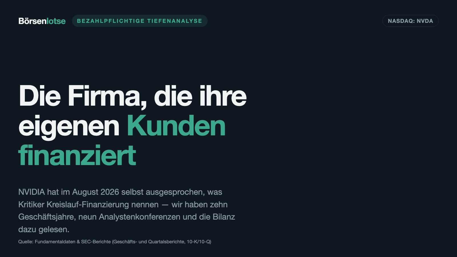 NVIDIA: Wer immer geliefert hat, wird nicht mehr geprüft
