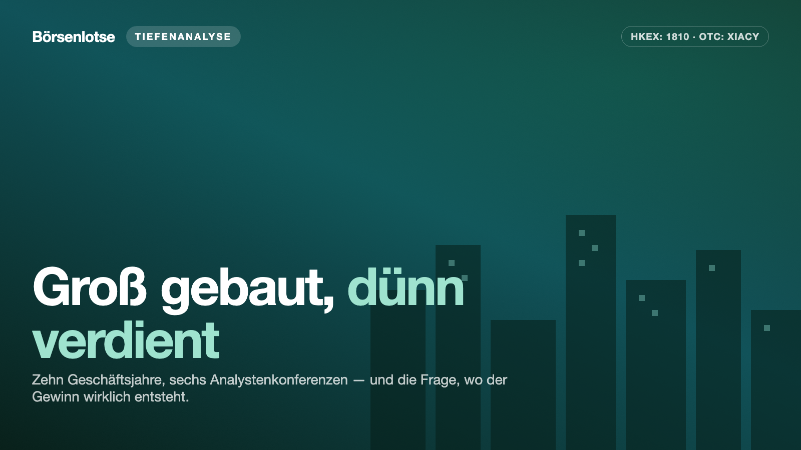 Xiaomi: Groß gebaut, dünn verdient
