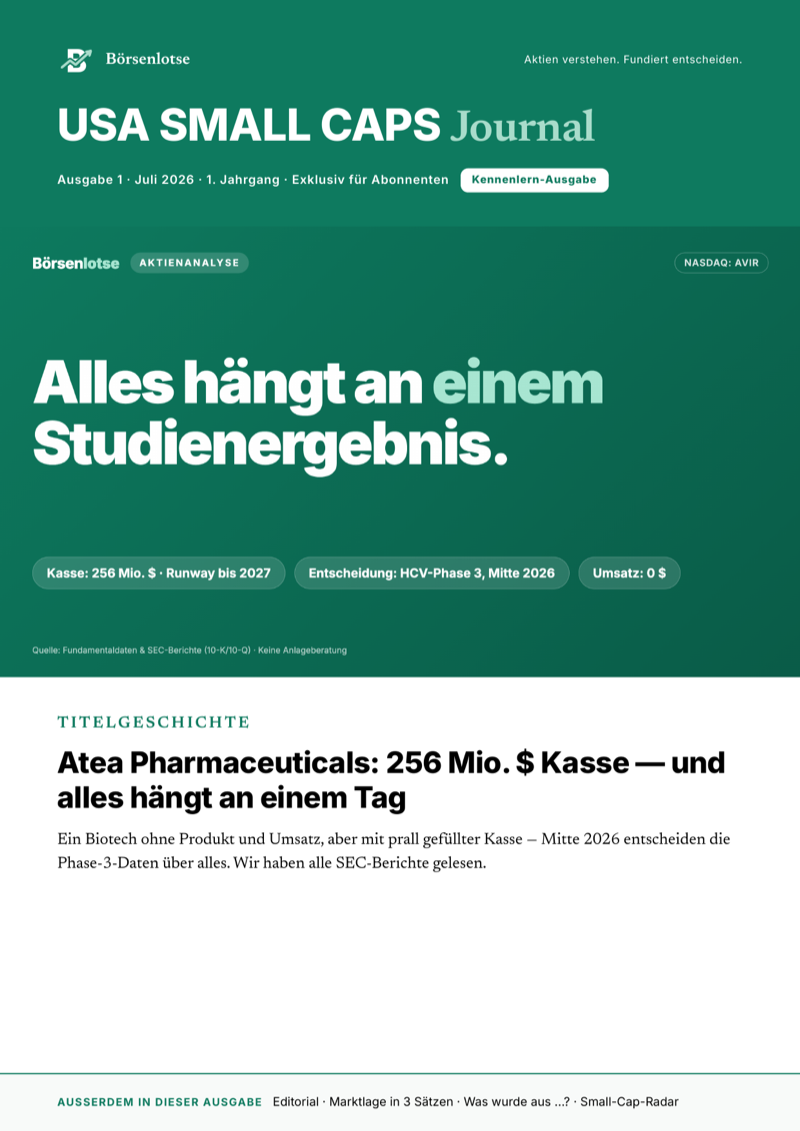 Titelseite: USA Small Caps Journal, Ausgabe 1